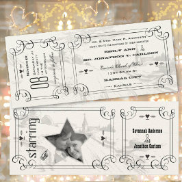 Romantic Chapel Country Road Ticket Weddenschap Kaart