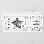 Romantic Chapel Ticket Wedding Kaart (Achterkant)