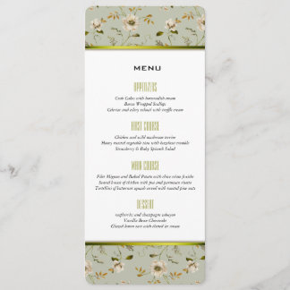 Romantic Charm  Floral Wedding collectie Menu
