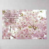 Romantic Cherry Blossom en Little Bee Poster (Voorkant)