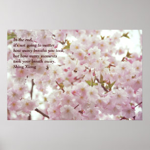Romantic Cherry Blossom en Little Bee Poster