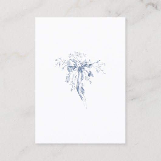 Romantic Chic French Rose Botanical Wedding Informatiekaartje (Achterkant)