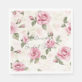 Romantic Chic Heart Swirls Bridal Shower Servet (Voorkant)