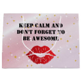 Romantic chic luxe red lips groot cadeauzakje (Voorkant)