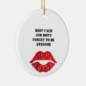 Romantic chic luxe red lips keramisch ornament (Rechts)