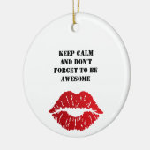 Romantic chic luxe red lips keramisch ornament (Links)