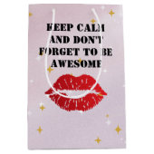 Romantic chic luxe red lips medium cadeauzakje (Voorkant)