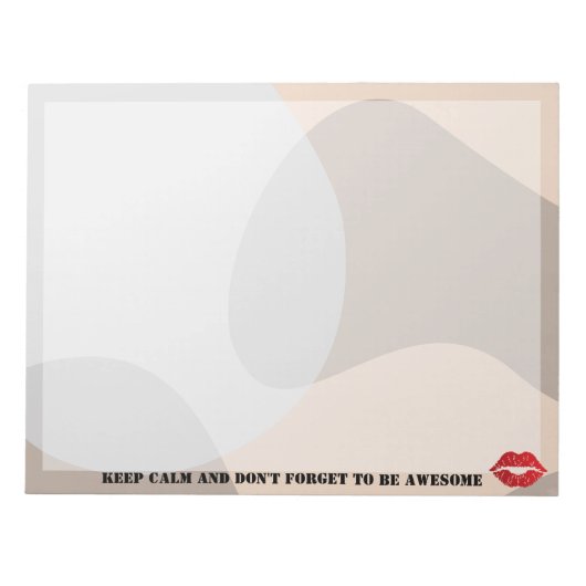 Romantic chic luxe red lips notitieblok (Voorkant)