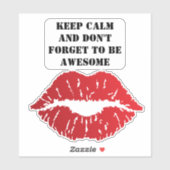Romantic chic luxe red lips sticker (Vel)