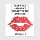 Romantic chic luxe red lips sticker (Vel)