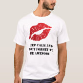Romantic chic luxe red lips t-shirt (Voorkant)