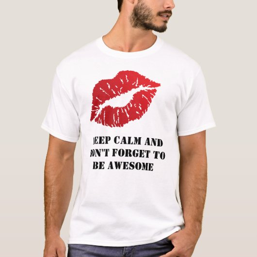 Romantic chic luxe red lips t-shirt (Voorkant)