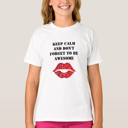 Romantic chic luxe red lips t-shirt (Voorkant)