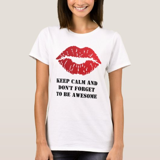 Romantic chic luxe red lips t-shirt (Voorkant)