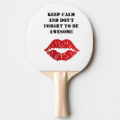 Romantic chic luxe red lips tafeltennisbatje (Voorkant)
