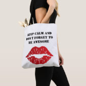 Romantic chic luxe red lips tote bag (Dichtbij)