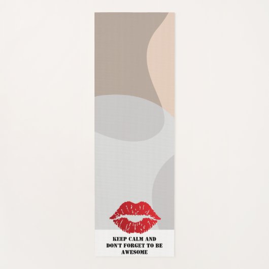 Romantic chic luxe red lips yogamat (Voorkant)