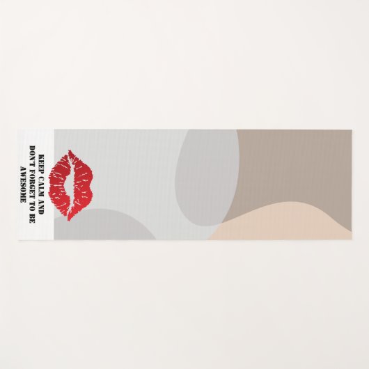 Romantic chic luxe red lips yogamat (Voorkant (horizontaal))