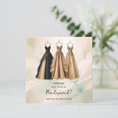 Romantic Chic Three Bridesmaid Dresses Proposal (Staand voorkant)
