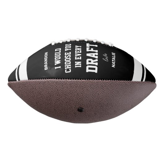 Romantic "Choose You in Every Draft" Photo American Football (Gedraaid 270)