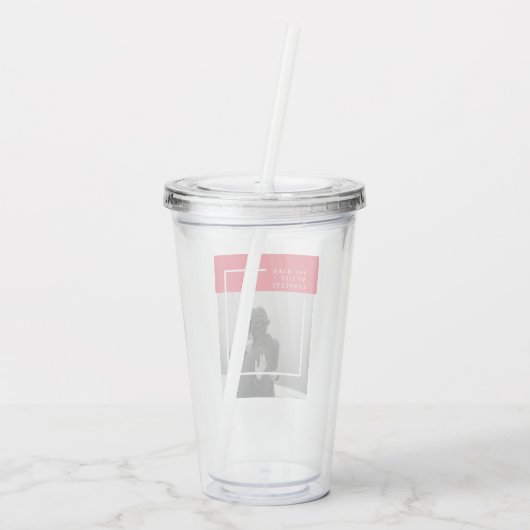 Romantic Citaat en Foto | Valentijnse cadeaus Acryl Drinkbeker (Achterkant)