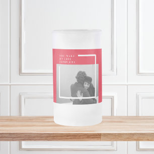 Romantic Citaat en Foto   Valentijnse cadeaus Matglas Bierpul