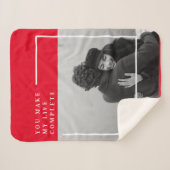 Romantic Citaat en Foto | Valentijnse cadeaus Sherpa Deken (Voorkant (horizontaal))