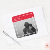Romantic Citaat en Foto | Valentijnse cadeaus Vierkante Sticker (Envelop)