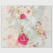 *~* Romantic  Classic Rustic Flowers AR26 Cadeaupapier (Vlak)