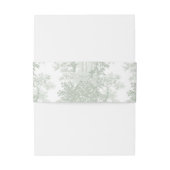 Romantic Classic Sage Green Landscape Toile Uitnodigingen Wikkel (Achterkant Voorbeeld)