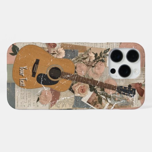 Romantic Classical Guitar Player Gift iPhone Hoesje (Achterkant horizontaal)