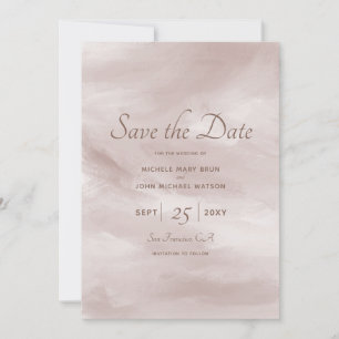 Romantic Classy Blush Pink Save the Date Kaart