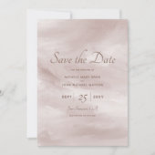 Romantic Classy Blush Pink Save the Date Kaart (Voorkant)