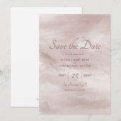 Romantic Classy Blush Pink Save the Date Kaart (Voorkant / Achterkant)