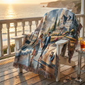 Romantic Coastal Cottage Sunset Stroll Deken