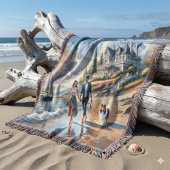 Romantic Coastal Cottage Sunset Stroll Deken