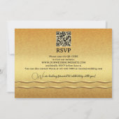 Romantic Coastal Lighthouse QR Code Weddenschap Kaart (Achterkant)