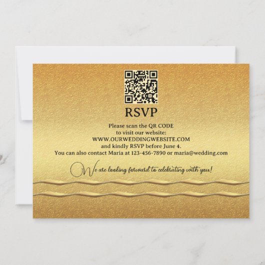 Romantic Coastal Lighthouse QR Code Weddenschap Kaart (Achterkant)