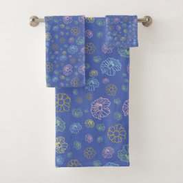 Romantic Colorful Chic Floral Pattern Bath Towel Bad Handdoek