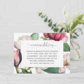 Romantic Colorful Magnolia Floral Accommodations Informatiekaartje (Staand voorkant)