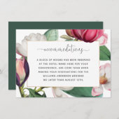 Romantic Colorful Magnolia Floral Accommodations Informatiekaartje (Voorkant / Achterkant)