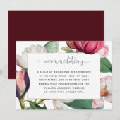 Romantic Colorful Magnolia Floral Accommodations Informatiekaartje (Voorkant / Achterkant)