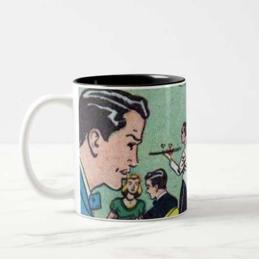 Romantic Comic 50 Tweekleurige Koffiemok (Links)