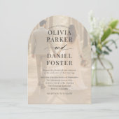 Romantic Contemporary Photo Overlay Wedding Kaart (Staand voorkant)