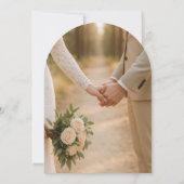 Romantic Contemporary Photo Overlay Wedding Kaart (Achterkant)