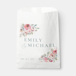 Romantic Cottage Flowers Blush Blue Sage Bedankzakje