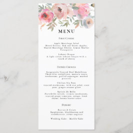 Romantic Cottage Flowers Blush Blue Sage Menu
