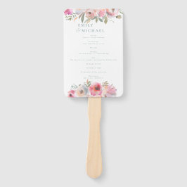 Romantic Cottage Flowers Blush Blue Sage Program Handwaaier