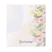 Romantic cottage flowers wallpaper notitieblok (Voorkant)