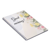 Romantic cottage flowers wallpaper notitieboek (Rechterzijde)